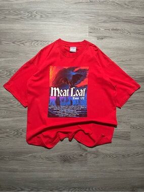 2002 Meat Loaf tour band T-shirt vintage All Sport heavyweight large 100% cotton